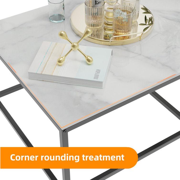 Set of 2 Tethered Metallic Square Tables - Decor Mantra 