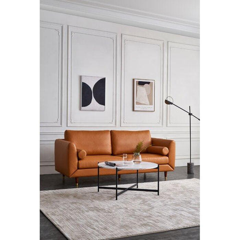 Modern Coffee Table with Black Cross Legs - Decor Mantra 