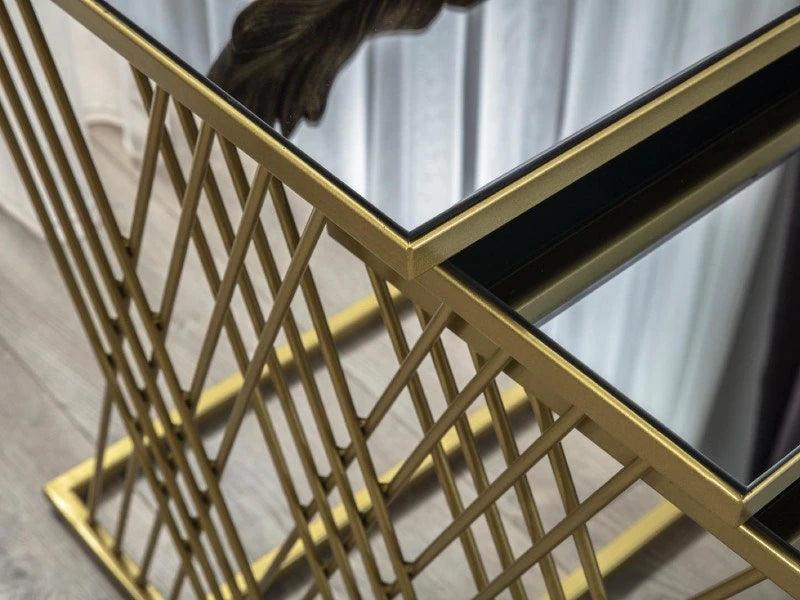 Set of 3 Wire-Style Nesting Tables in Gold - Decor Mantra 