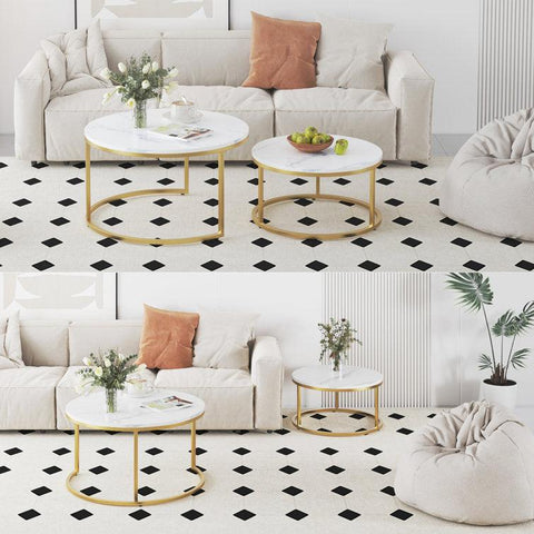 Coffee Table with Extendable Nesting Set - Decor Mantra 