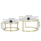 Coffee Table with Extendable Nesting Set - Decor Mantra 