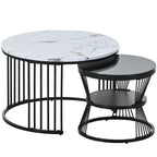 Set of 2 Round Nesting Coffee Tables - Decor Mantra 