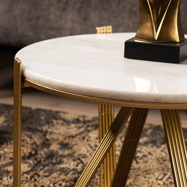 Contemporary Stainless Steel Coffee Table - Decor Mantra 