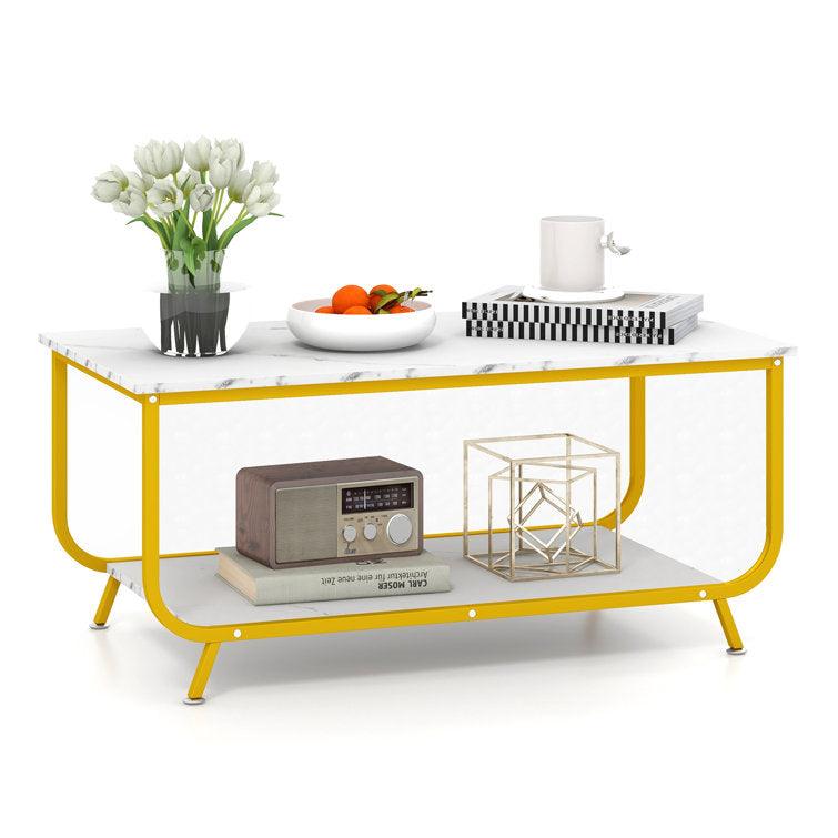 Wanstead 4-Leg Coffee Table with Storage - Decor Mantra 