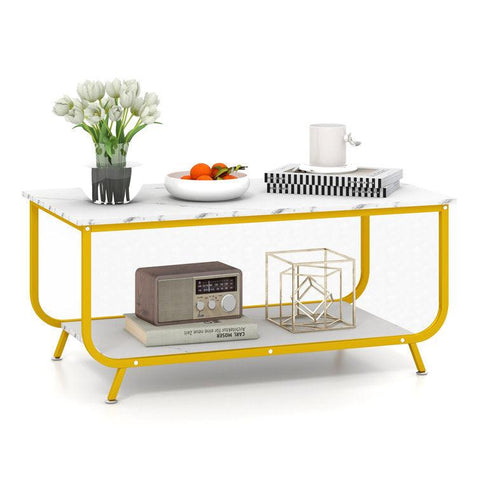 Wanstead 4-Leg Coffee Table with Storage - Decor Mantra 