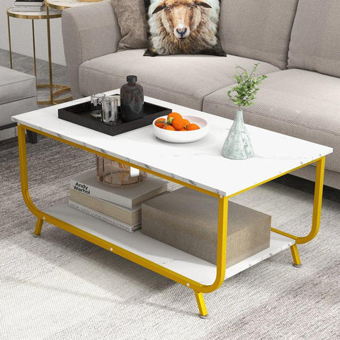 Wanstead 4-Leg Coffee Table with Storage - Decor Mantra 