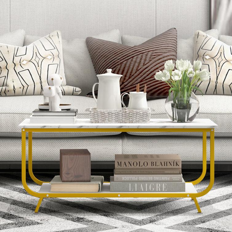 Wanstead 4-Leg Coffee Table with Storage - Decor Mantra 
