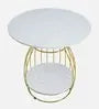 Gold-Accented Miko Coffee Table in White DECORMANTRA