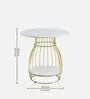 Gold-Accented Miko Coffee Table in White DECORMANTRA