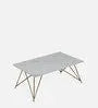 Coffee Table with Elegant Porcelain Top and Matte Gold Finish DECORMANTRA