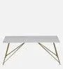Coffee Table with Elegant Porcelain Top and Matte Gold Finish DECORMANTRA