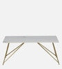 Coffee Table with Elegant Porcelain Top and Matte Gold Finish