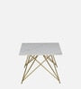 Coffee Table with Elegant Porcelain Top and Matte Gold Finish