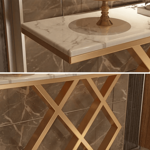 Geometric Criss Cross Pattern Contemporary Console Table - Decor Mantra 