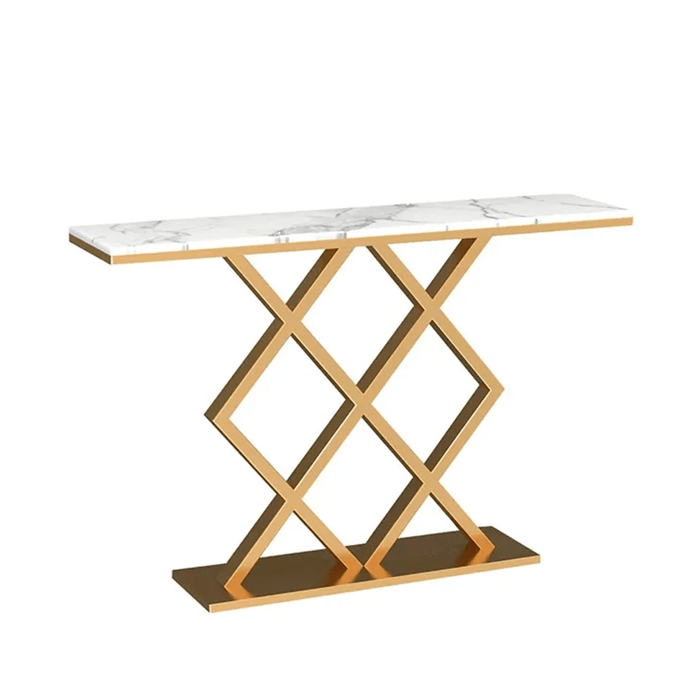 Geometric Criss Cross Pattern Contemporary Console Table - Decor Mantra 
