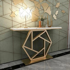 Sleek Gold Narrow Metal Console Table - Decor Mantra 
