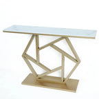 Sleek Gold Narrow Metal Console Table - Decor Mantra 