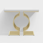 Marble Console Table in PVD-Coated Stainless Steel - Decor Mantra 