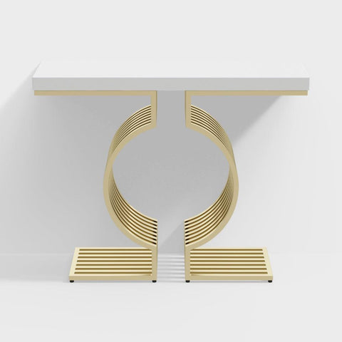 Marble Console Table in PVD-Coated Stainless Steel - Decor Mantra 