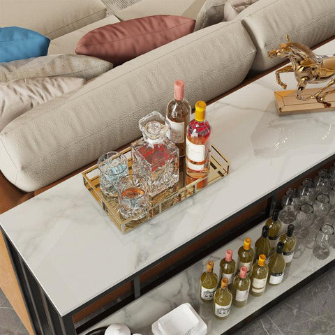 Long and narrow console table perfect for entryways or living room spaces. - Decor Mantra 