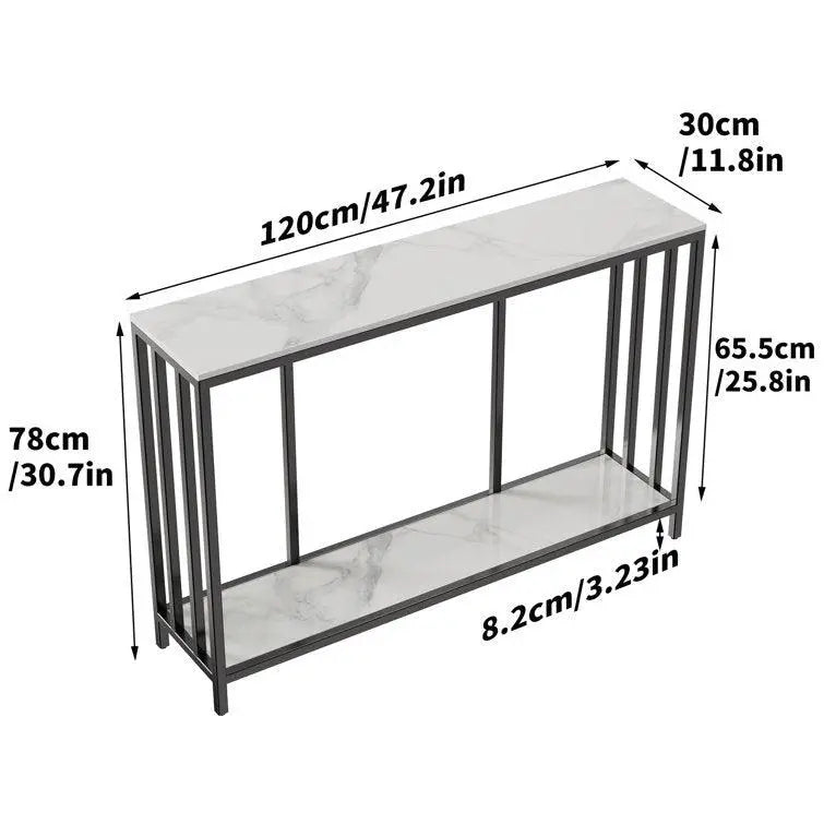 Long and narrow console table perfect for entryways or living room spaces. - Decor Mantra 