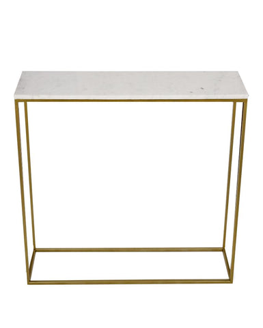 Set of 2 Marble-Topped Nested Console Tables
