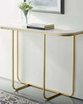 Gold-Finished Rectangular Console Table DECORMANTRA