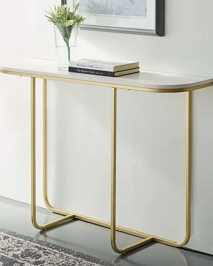 Gold-Finished Rectangular Console Table DECORMANTRA