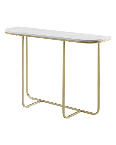 Gold-Finished Rectangular Console Table
