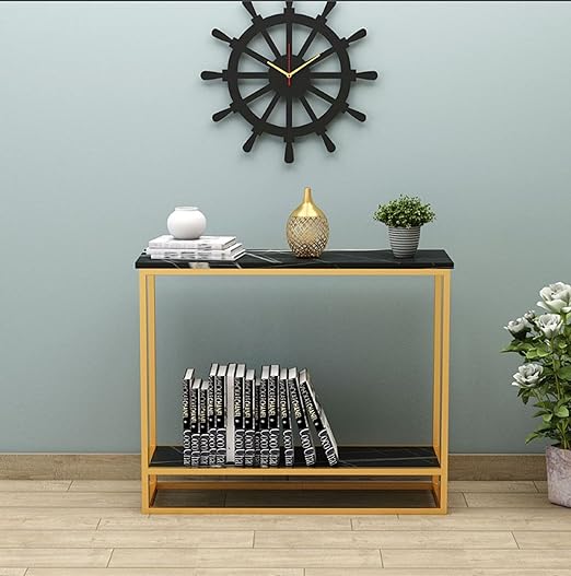 Contemporary Iron Console Table Sleek Narrow Design