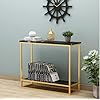 Contemporary Iron Console Table Sleek Narrow Design