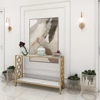 Console Table with Iron Metal Frame DECORMANTRA