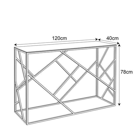 Modern Metal and Marble Console Table - Decor Mantra 