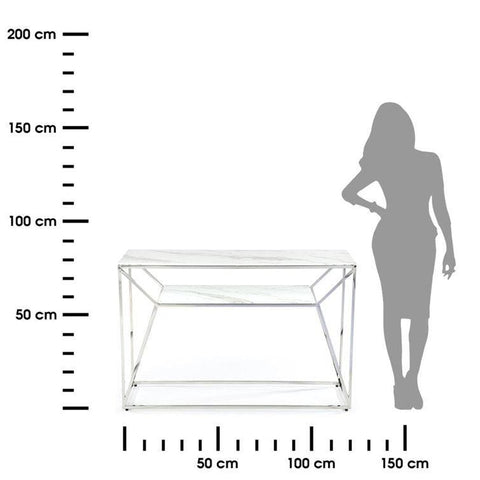Contemporary Console Table with Marble Top - Decor Mantra 