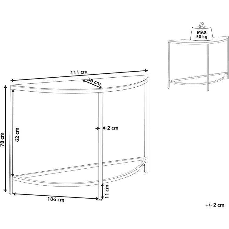 Marble Console Table with Sleek Metal Frame - Decor Mantra 