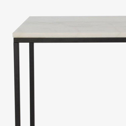 Sleek Metal and Marble Console Table - Decor Mantra 