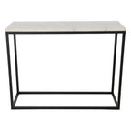Sleek Metal and Marble Console Table - Decor Mantra 