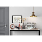 Sleek Metal and Marble Console Table - Decor Mantra 