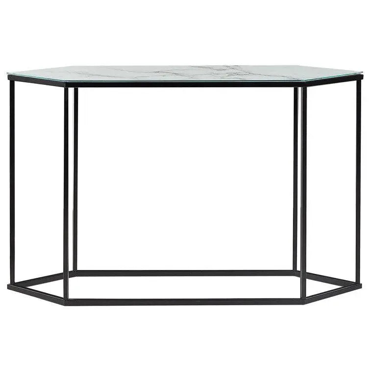 Marble Console Table with Elegant Metal Stand - Decor Mantra 