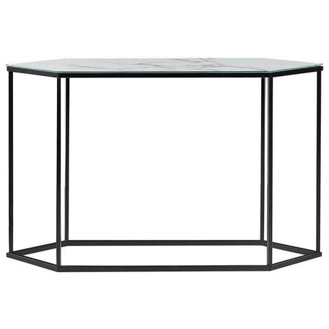 Marble Console Table with Elegant Metal Stand - Decor Mantra 