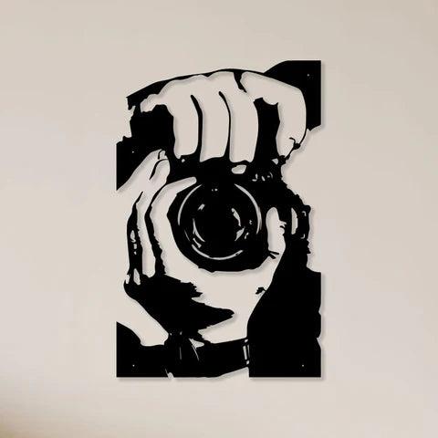 Camera Man Metal Wall Art - Decor Mantra 