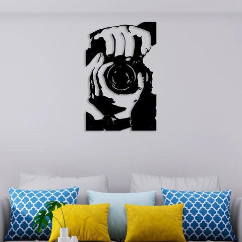 Camera Man Metal Wall Art - Decor Mantra 