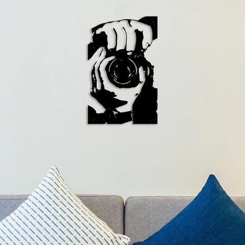 Camera Man Metal Wall Art - Decor Mantra 