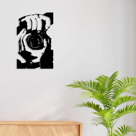 Camera Man Metal Wall Art - Decor Mantra 