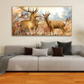 Canvas Wall Painting Pair of Deer in the Forest DECORMANTRA