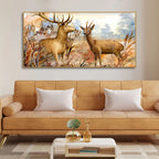 Canvas Wall Painting Pair of Deer in the Forest DECORMANTRA