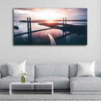 Canvas Wall Painting of Beautiful Bridge in Sunset DECORMANTRA