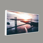 Canvas Wall Painting of Beautiful Bridge in Sunset DECORMANTRA