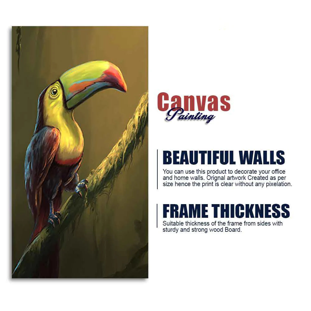 Canvas Wall Painting of Bird Toco Toucan DECORMANTRA