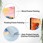 Canvas Wall Painting of The Colorful Boats in Shades of Sunset DECORMANTRA